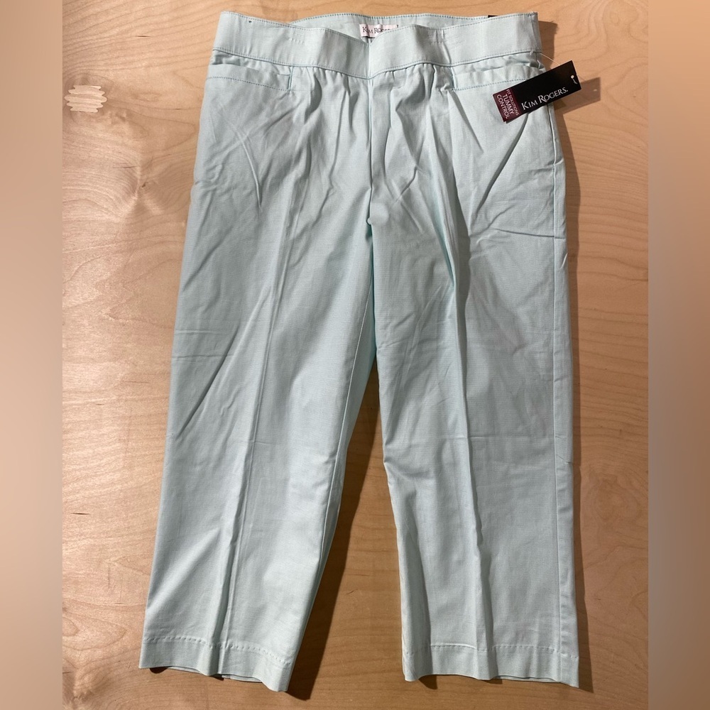 Kim Rogers Aqua Capris Pants 12 (QE) - Picture 5 of 10